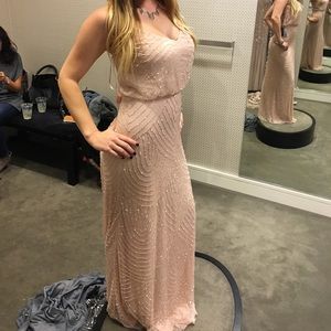 Adrianna Papell Art Deco Blouson Beaded Gown